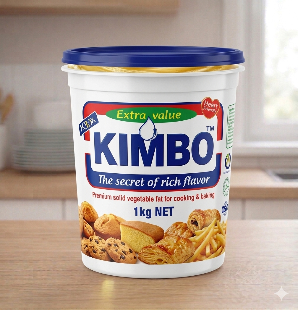 Kimbo Fat 1Kg | Premium Vegetable Cooking Fat for Baking, Frying & Cooking