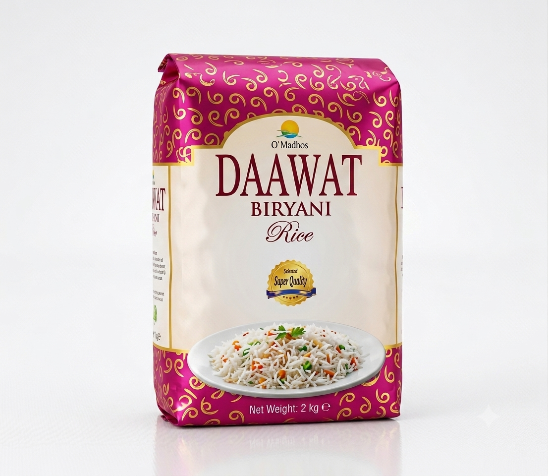 Daawat Biryani Rice 2Kg – Premium Long Grain Basmati Rice in Kenya for Biryani and Pilau