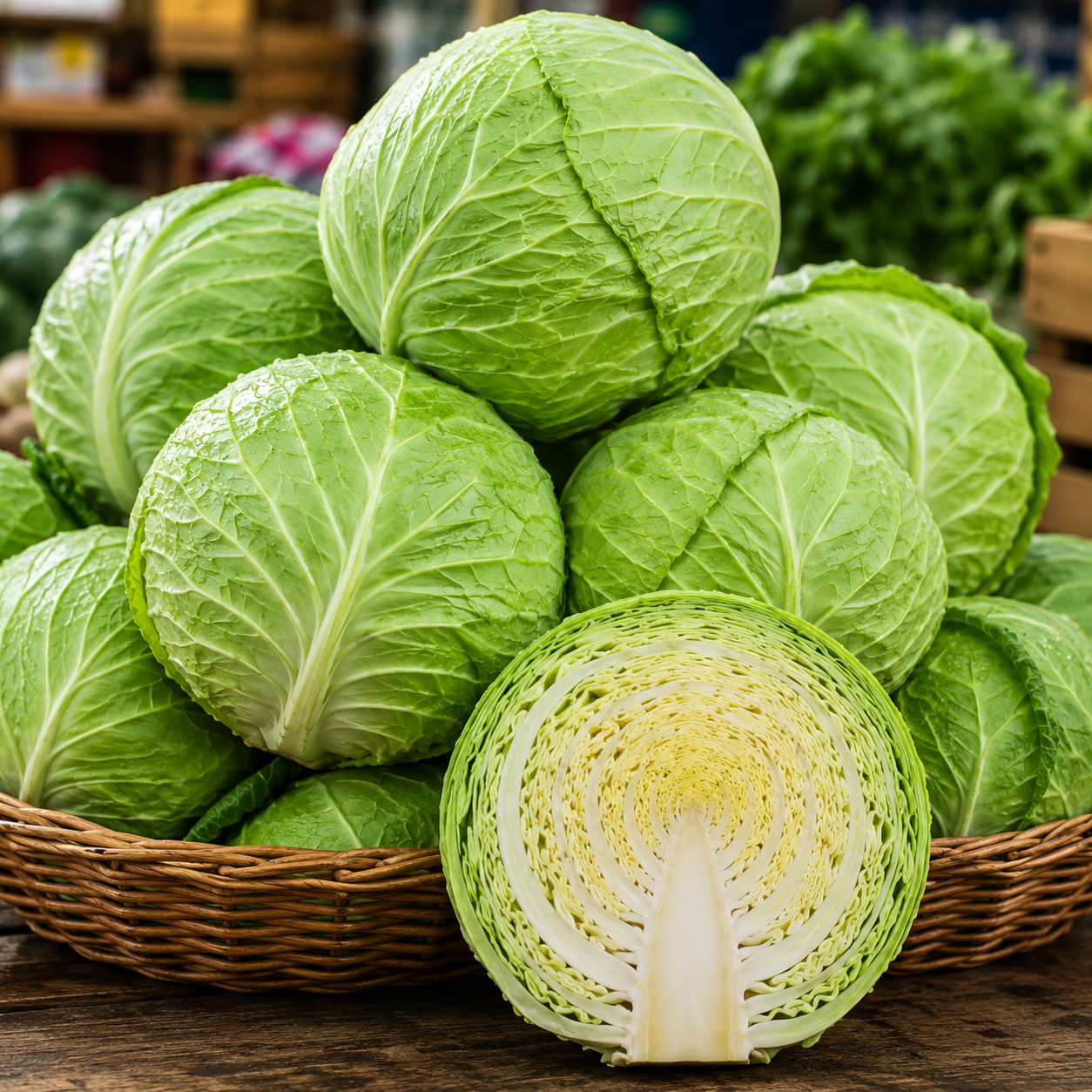 Fresh Green Cabbage | Crisp Organic Cabbage Bulk & Retail