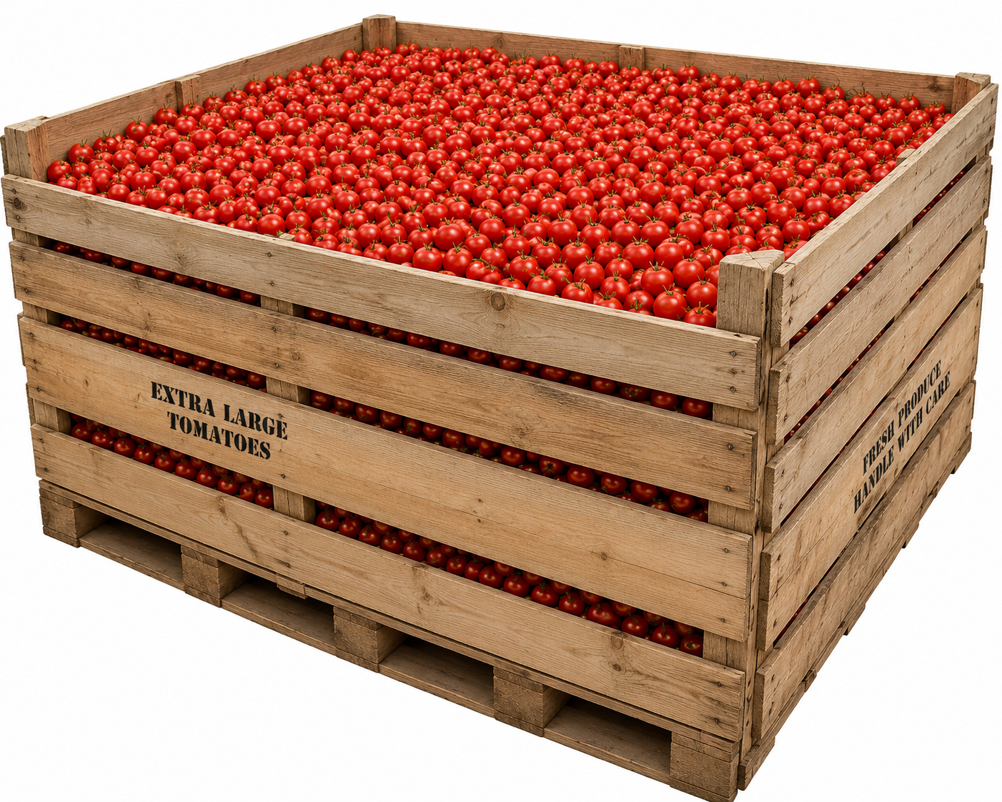 Fresh Extra Large Crate of Tomatoes | Premium Wholesale Ripe Red Tomatoes