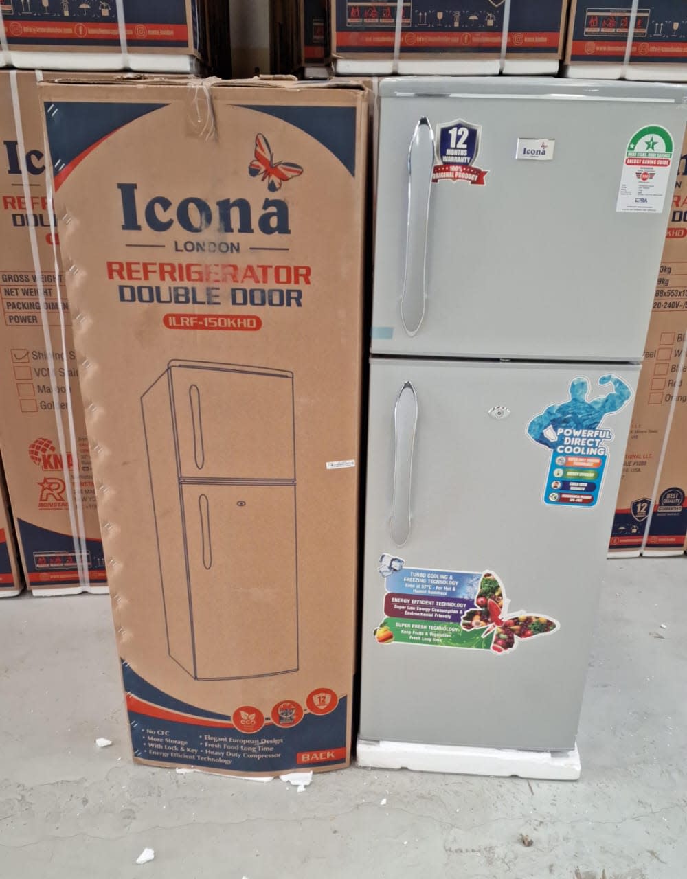Icona ILRF-150KHD 132L Double Door Refrigerator | Energy Efficient Fridge with Freezer Compartment