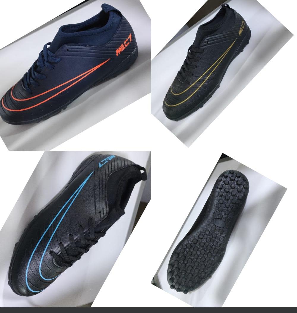 Men's Outdoor Astro Turf Football Boots – Low-Cut Speed Cleats with Rubber Stud Outsole (Sizes 38-43)