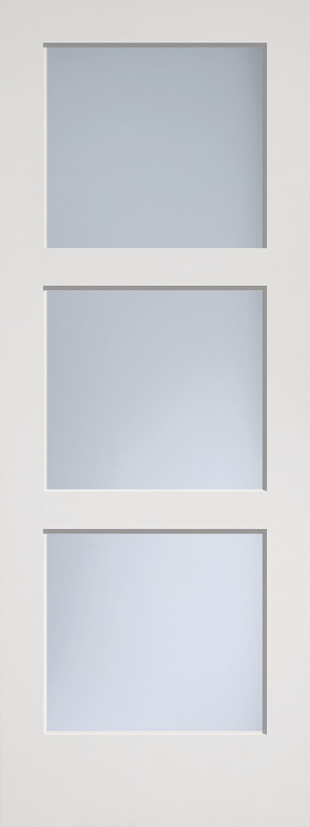3 Lite Clear Glass interior door