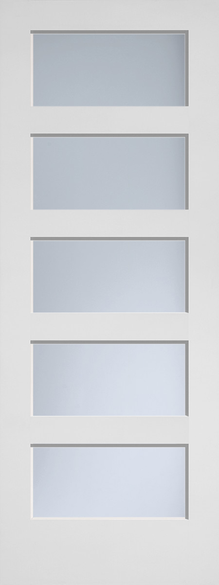 5 Lite Clear Glass interior door