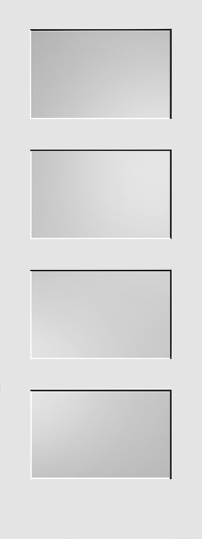 4 Lite Privacy Glass interior door
