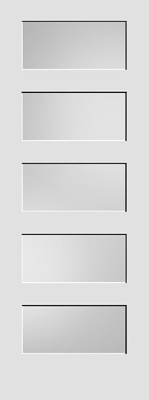 5 Lite Privacy Glass interior door