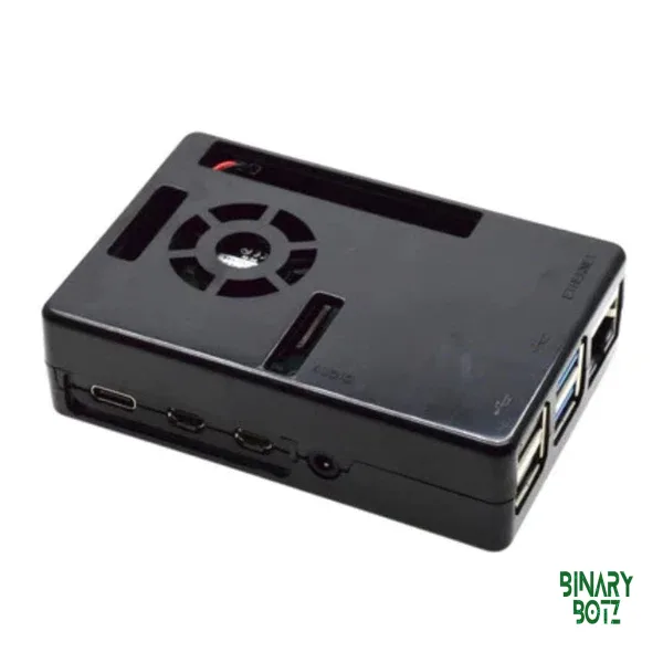 Raspberry Pi 4B ABS Protective Case with Cooling Fan (Transparent White) product image