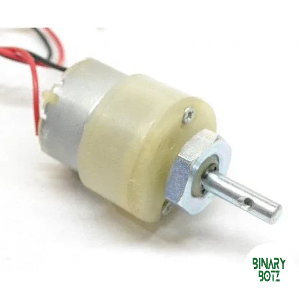 45RPM 12V DC Geared Motor with 6mm Threaded Shaft for Robotics product image