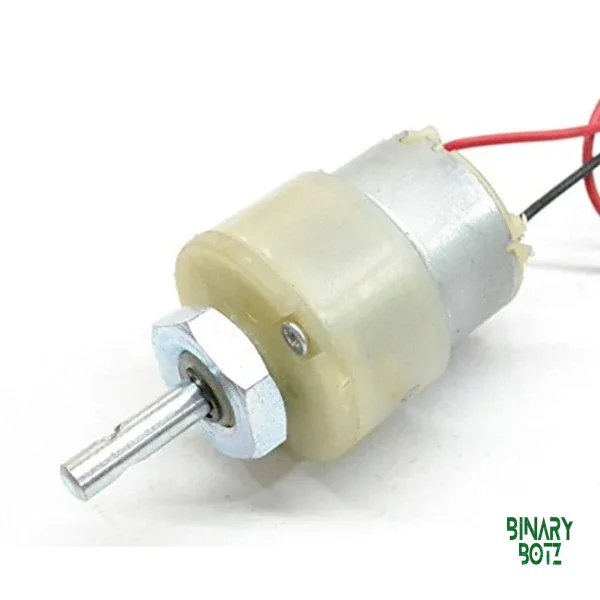12V 10RPM DC Geared Motor with 6mm Internally Threaded Shaft product image