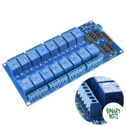 16-Channel 5V Relay Module with LM2576 Power and Optocoupler Protection product image