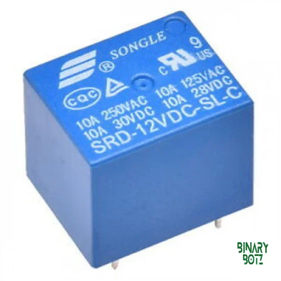 12V 10A SPDT Sugar Cube Relay PCB Mount for Arduino ESP32 Robotics product image