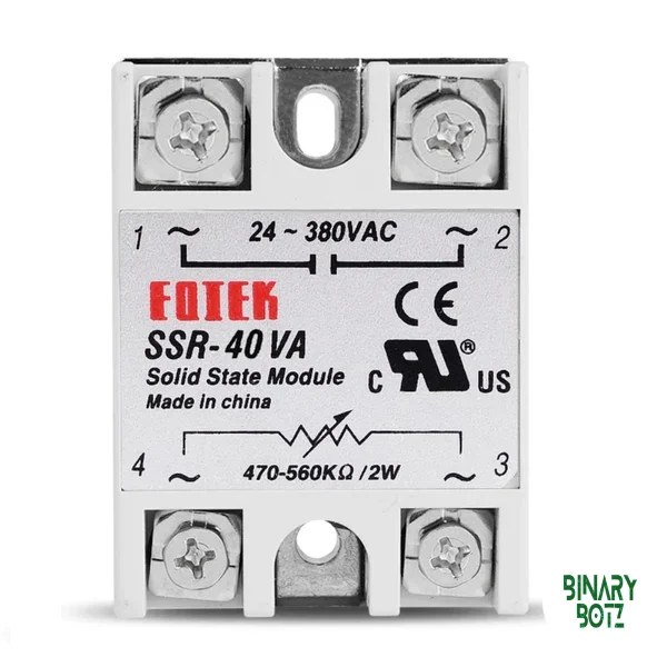 Fotek SSR-40VA Solid State Relay 24-380V AC for Arduino ESP32 Robotics product image