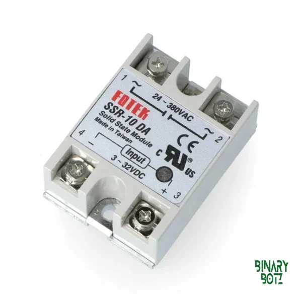 Fotek SSR-10DA Solid State Relay 10A 3-32VDC/24-380VAC for Arduino ESP32 product image