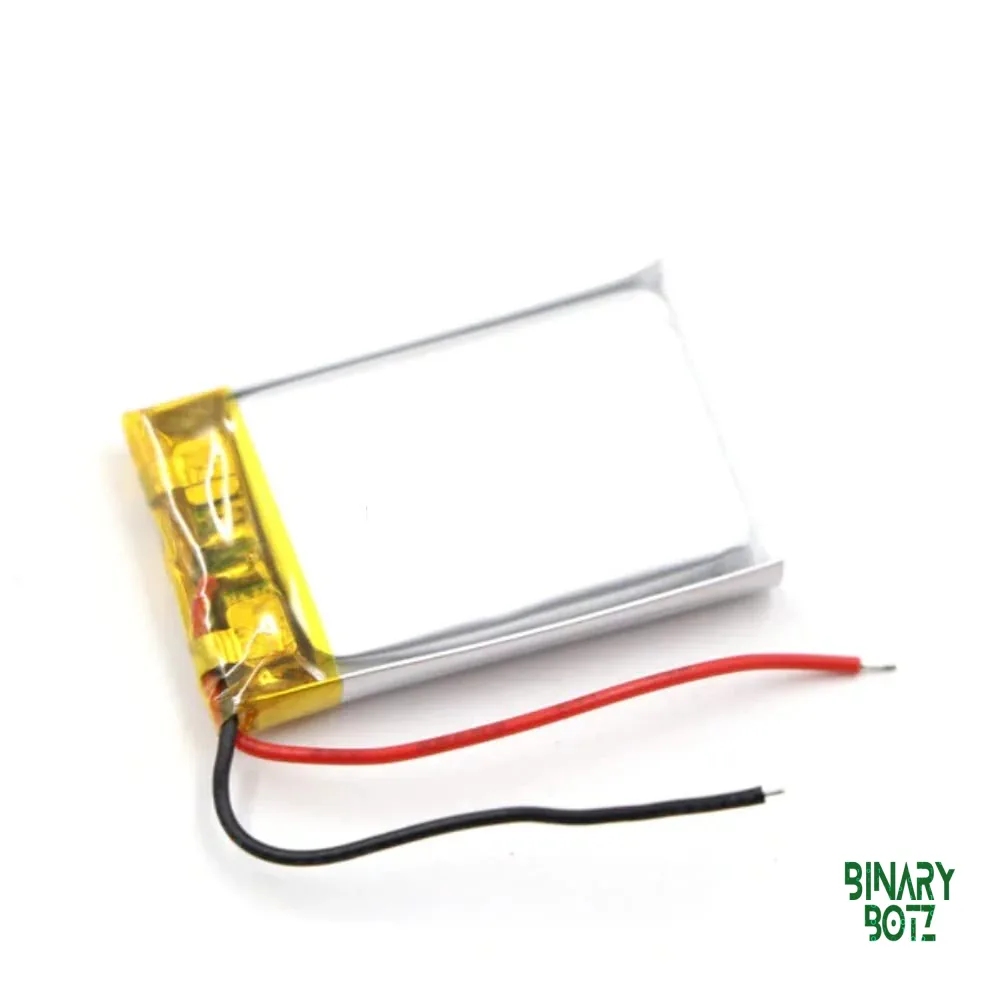 3.7V 400mAh LiPo Rechargeable Battery for Arduino, ESP32 & Robotics Projects product image