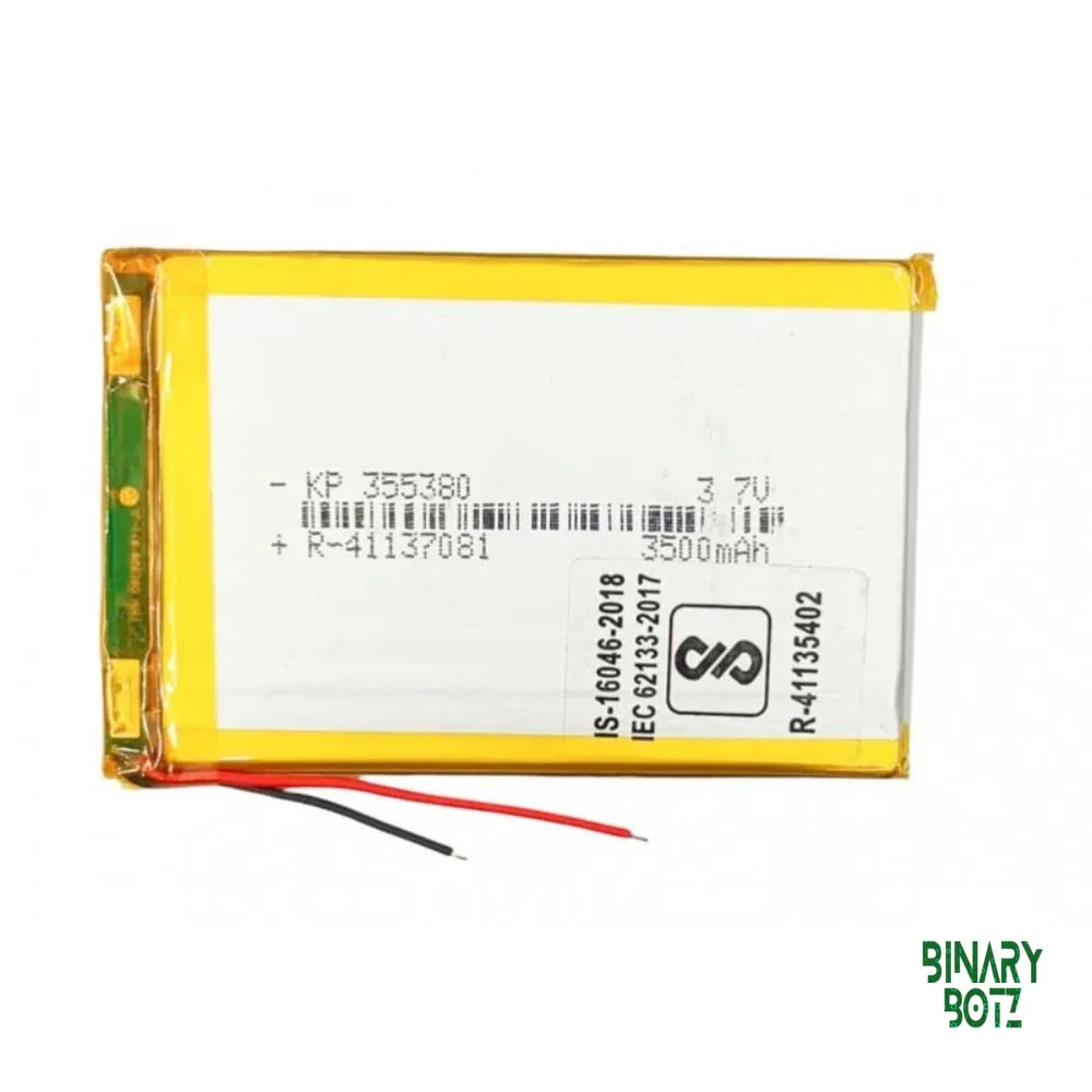 3.7V 3500mAh LiPo Rechargeable Battery for Arduino, ESP32, Robotics Projects product image