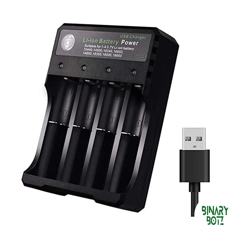 4-Bay 18650 Li-Ion Battery Charger with Smart Protection for Arduino & ESP32 Projects product image