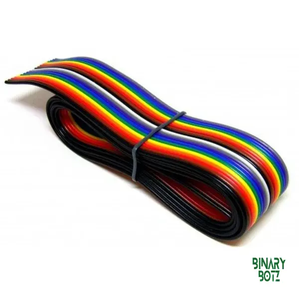 20-Wire Multicolour Flat Ribbon Cable 1m for Arduino ESP32 Robotics product image