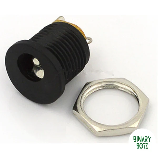 12V 3A Round Panel DC Power Socket 2.1x5.5mm for Arduino & Robotics product image