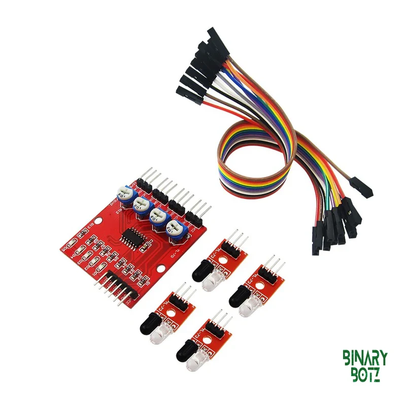 4-Channel IR Line Sensor Module for Arduino, ESP32 & Robotics Projects product image