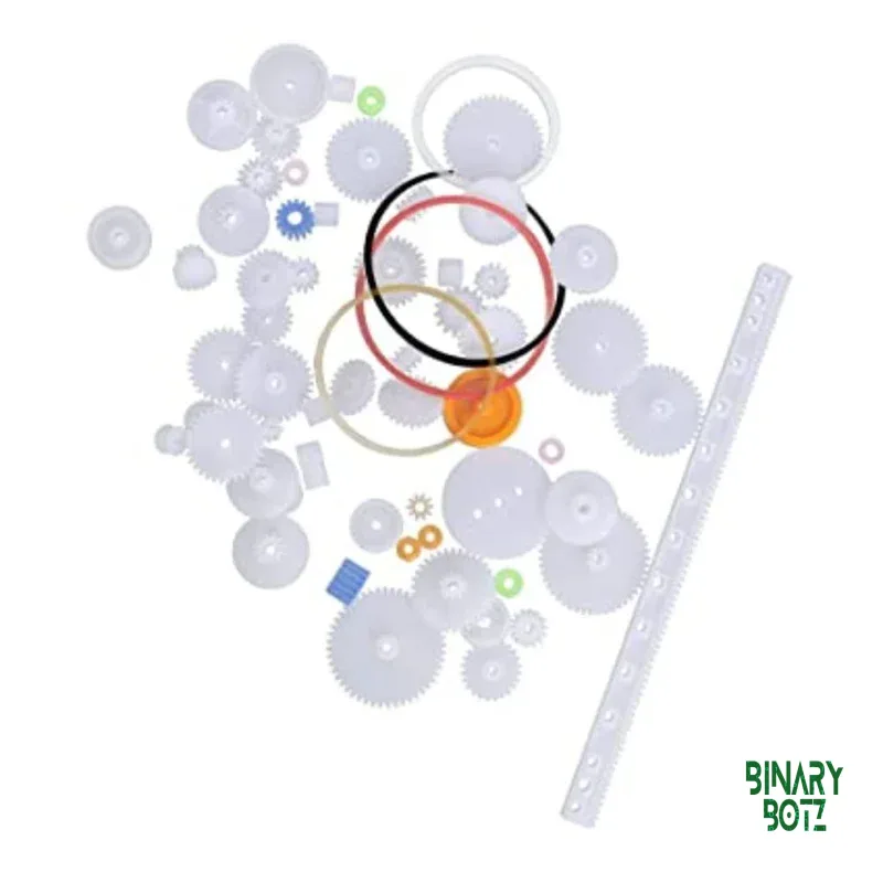 75-Piece Mini Plastic Gear & Pulley Set for Arduino, Robotics & STEM Projects product image