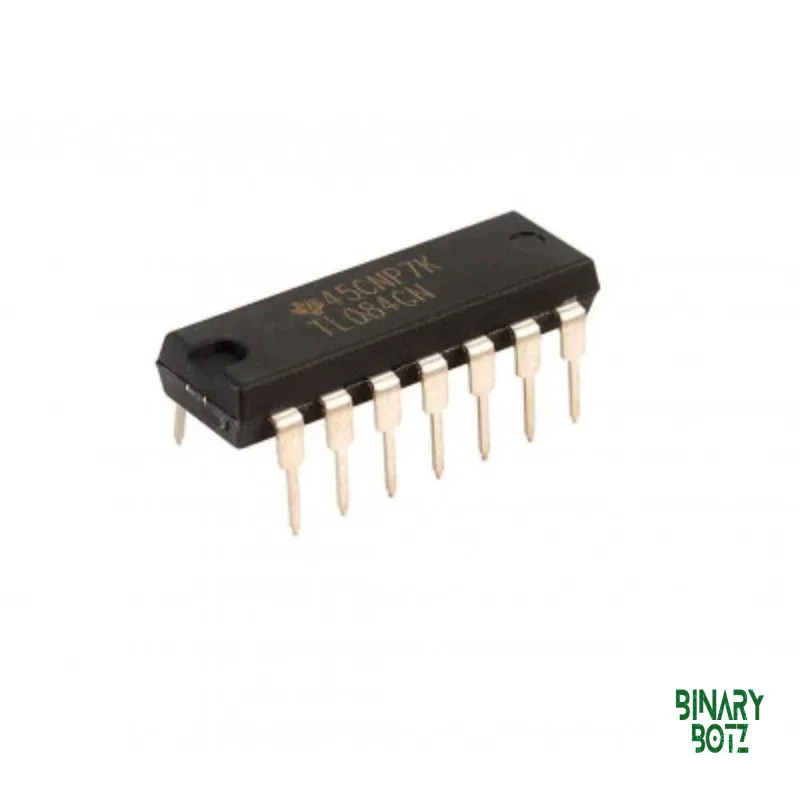 TL084 Quad JFET-Input Op-Amp IC DIP for Arduino, ESP32 & Robotics Projects product image