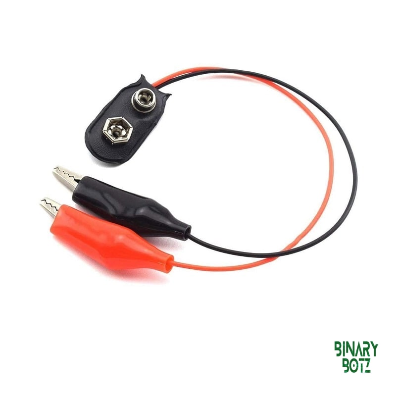 9V Battery Clip Connector with Alligator Clips for Arduino & Robotics Projects product image