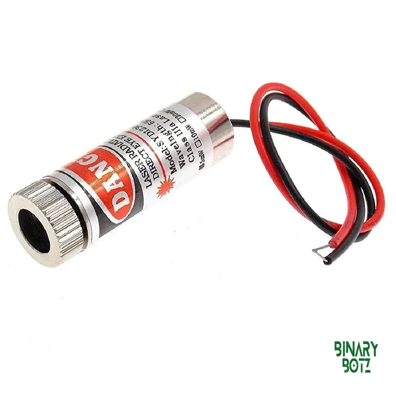 650nm Red Laser Module 12mm 5mW Adjustable Focus for Arduino ESP32 DIY product image