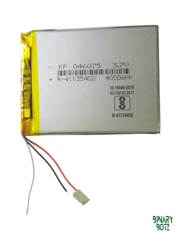 3.7V 4000mAh LiPo Rechargeable Battery with BMS for Arduino, ESP32 & Drone Projects product image