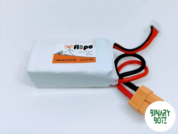 Flipo 1000mAh 3S 40C LiPo Battery 11.1V for Drone & RC Projects product image