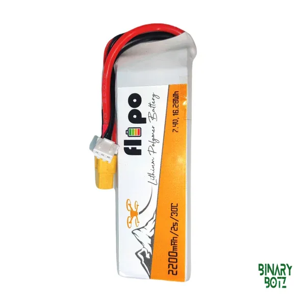 Flipo 2200mAh 2S 30C/60C LiPo Battery 7.4V for Drone & Robotics product image