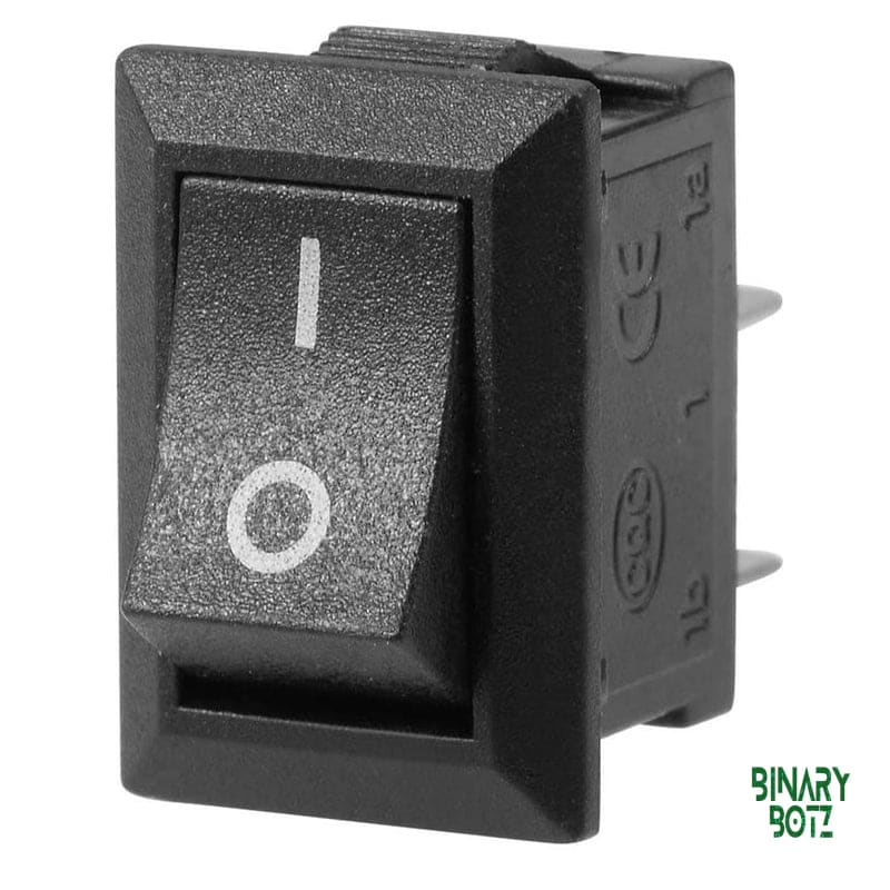 KCD11 Mini Boat Rocker Switch SPST ON/OFF 250V 3A 2 Pin (Pack of 10) for Arduino ESP32 product image