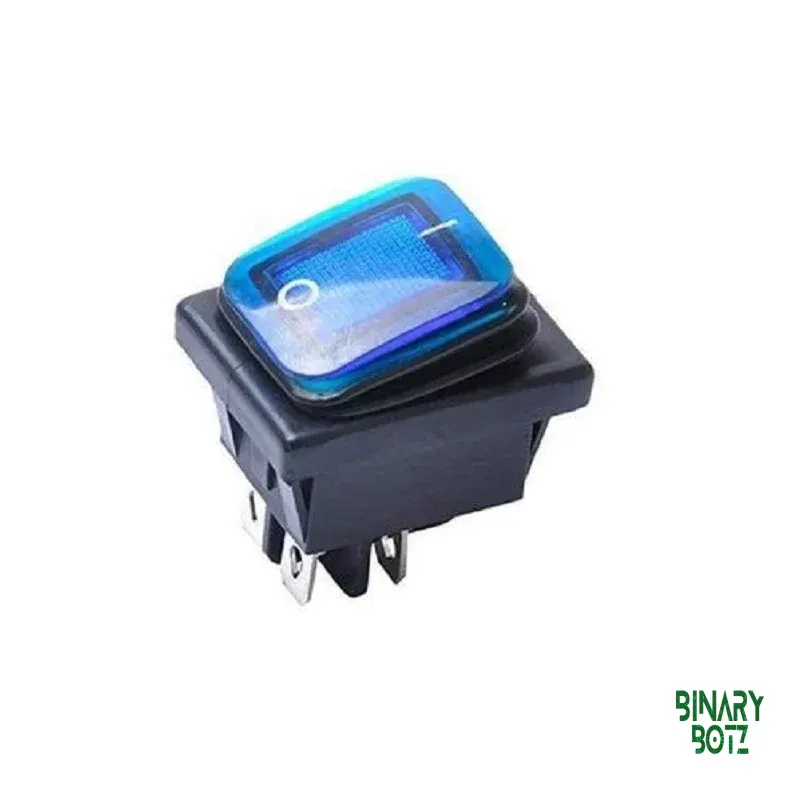 DPST 12V Blue LED Rocker Switch 30A Heavy Duty for Arduino ESP32 product image