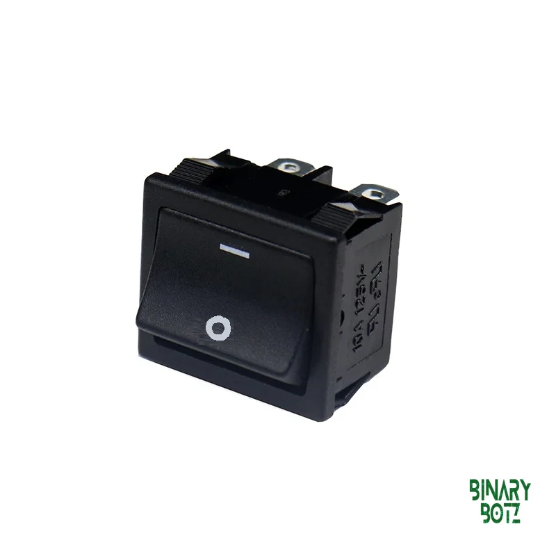 6A 250V DPST ON-OFF Rocker Switch for Arduino, ESP32 & Robotics Projects product image
