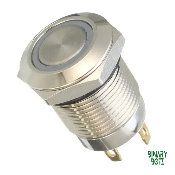 12mm Green LED Ring Toggle Switch, 12-24V DC Latching Push Button for Arduino & IoT product image