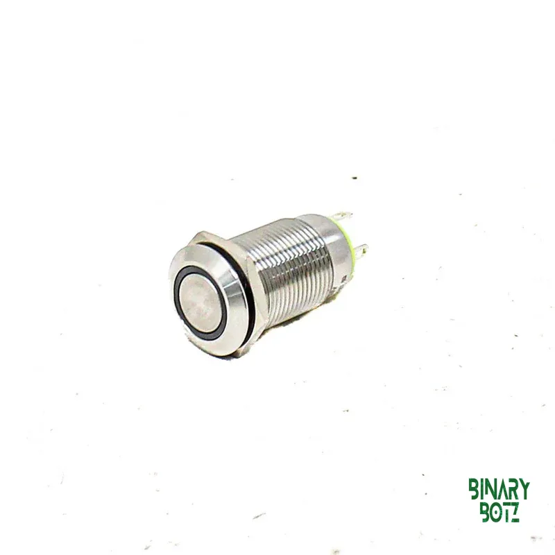 12mm Green LED Latching Metal Push Button Switch 220V for Arduino ESP32 Projects product image