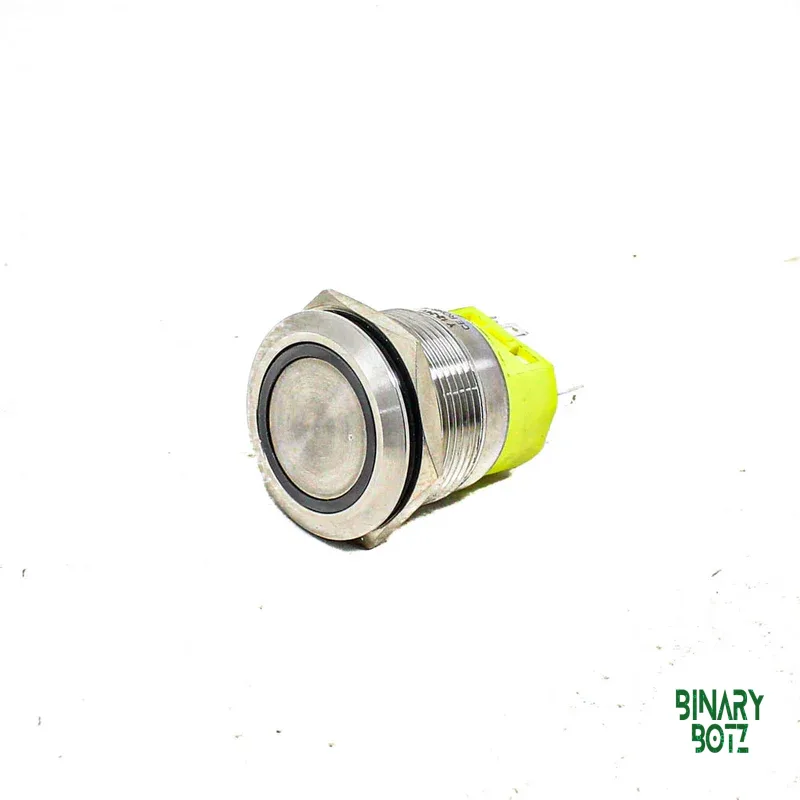 16mm Latching Metal Push Button Switch with Red LED Ring 220V for Arduino ESP32 DIY product image