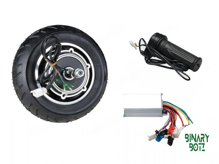 10 inch 24V 350W BLDC Hub Motor Kit with Controller & Throttle for E-Bike Conversion product image