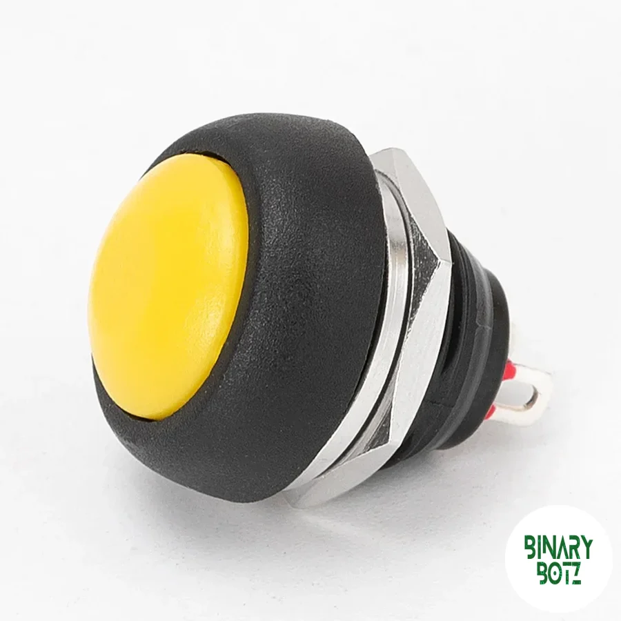PBS-33B 12mm Waterproof Momentary Push Button Switch Yellow for Arduino ESP32 product image
