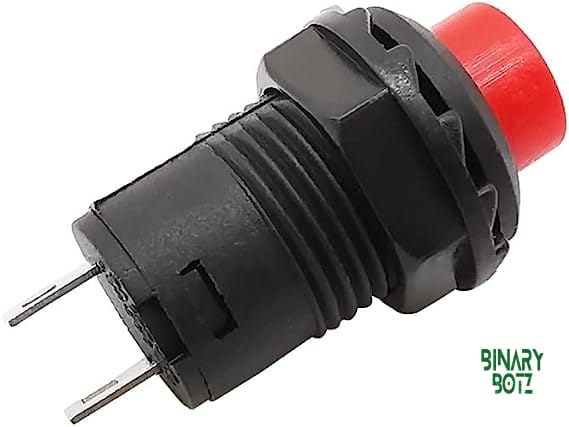 Red 12mm Self-Locking Push Button Switch 2-Pin DS428 for Arduino & ESP32 Projects product image
