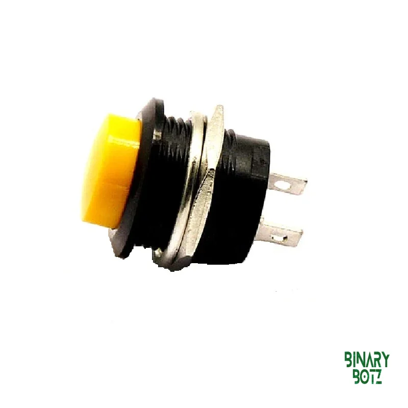16mm Yellow Momentary Push Button Switch R13-507 2-Pin for Arduino DIY product image