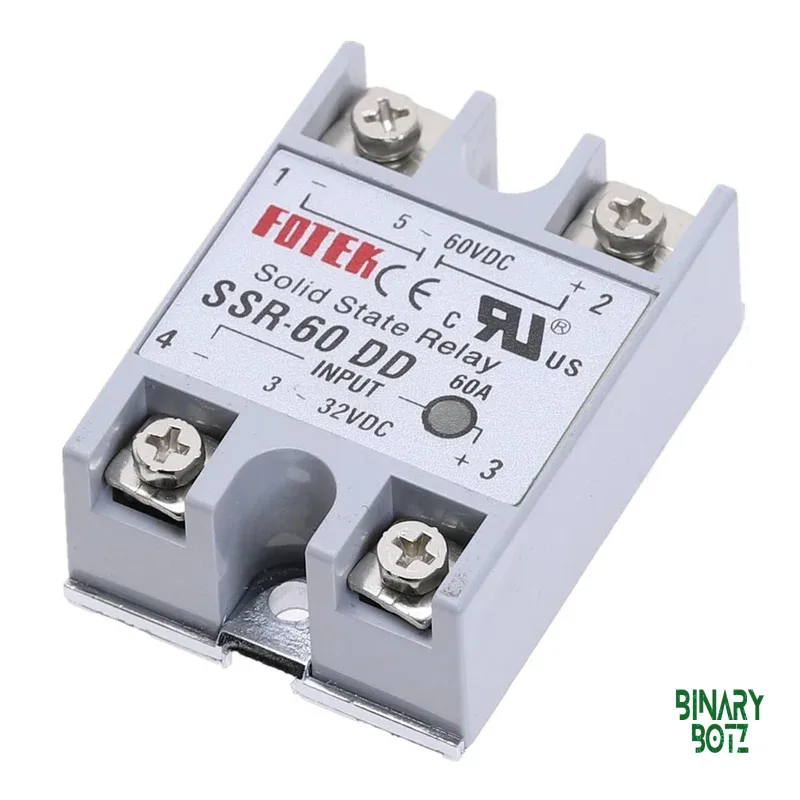 Fotek SSR-60DD DC to DC Solid State Relay 60A for Arduino ESP32 Projects product image