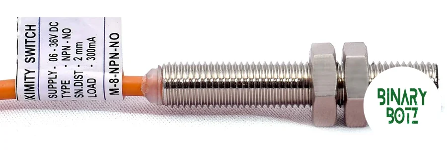 M8 NPN NO Inductive Proximity Sensor 2mm Range 6-36VDC for Arduino ESP32 Robotics product image