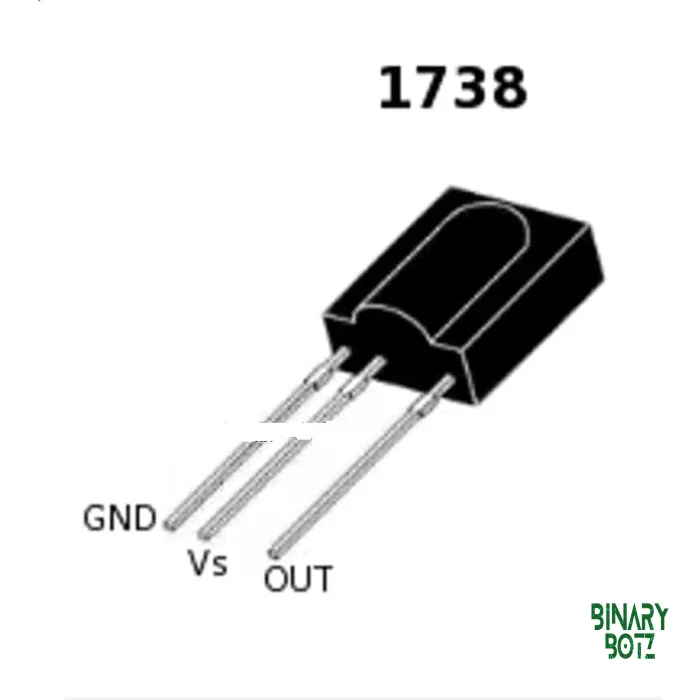 TSOP1738 IR Receiver Sensor Module 38kHz for Arduino, ESP32 & Robotics (5 Pack) product image