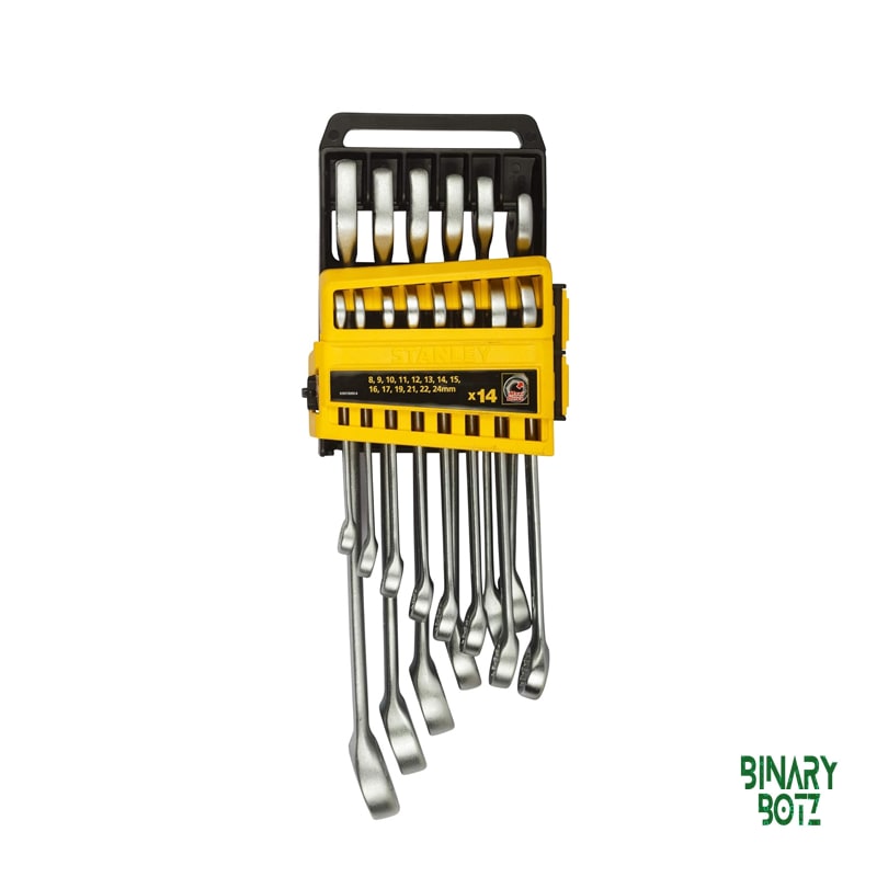 STANLEY 14-Piece Combination Spanner Set 8-24mm Chrome Vanadium Steel for Engineering Projects product image
