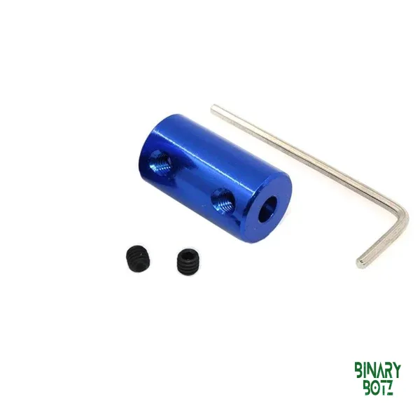 Blue Aluminum Alloy Coupling 5mm to 8mm for CNC & 3D Printer Projects product image