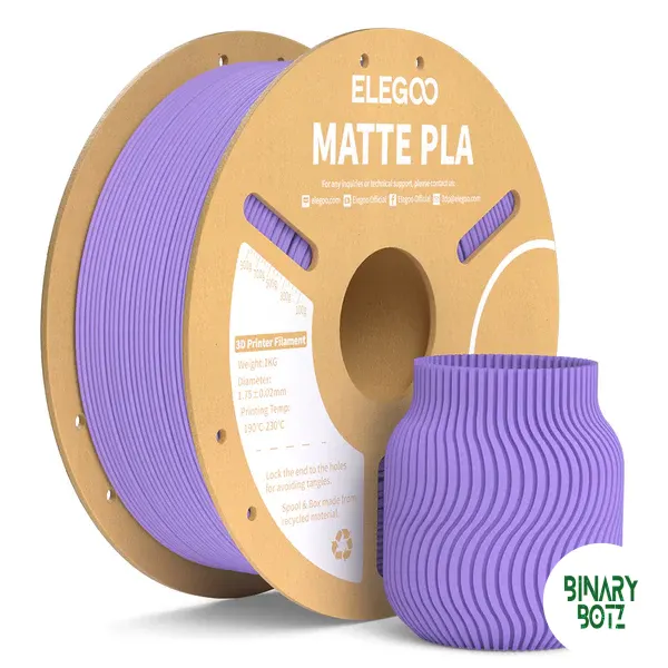 ELEGOO PLA Matte Filament (Lavender Purple)1.75mm – Versatile Printing Material,1kg product image