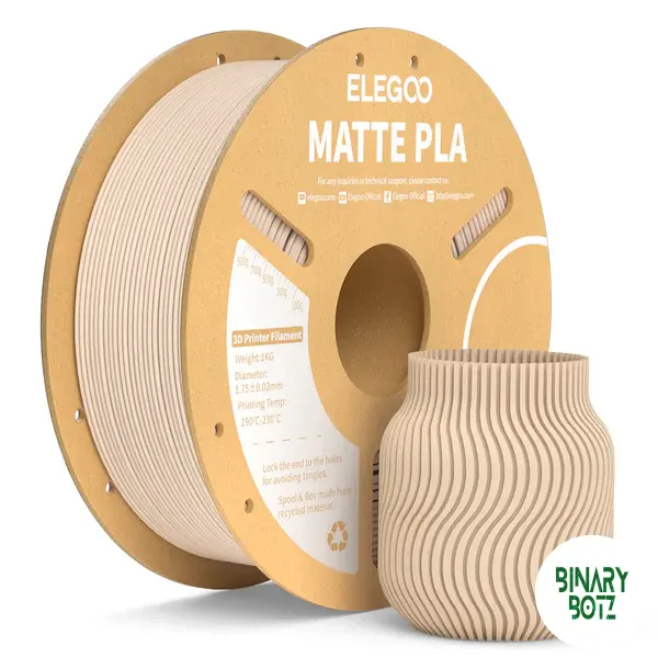 ELEGOO PLA Matte Filament (Beige)1.75mm – Versatile Printing Material,1kg product image