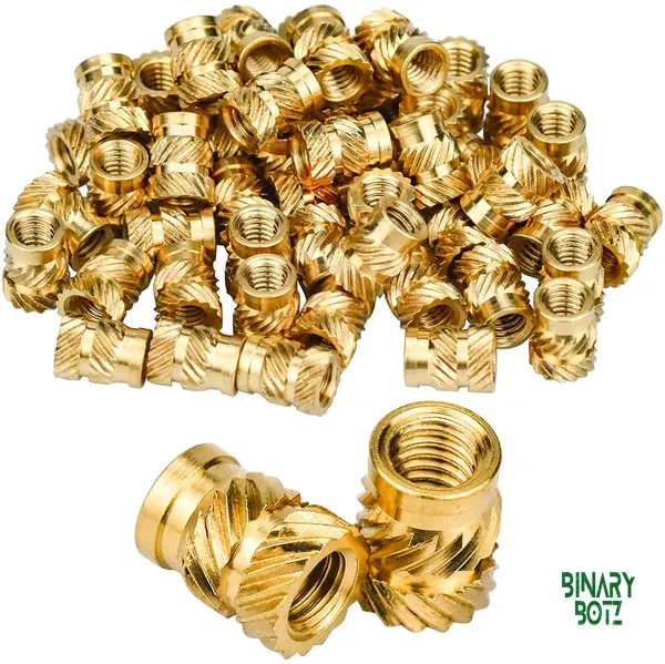 M3 X 4 mm Brass Heat Set Threaded Round Insert Nut-50 Pcs product image