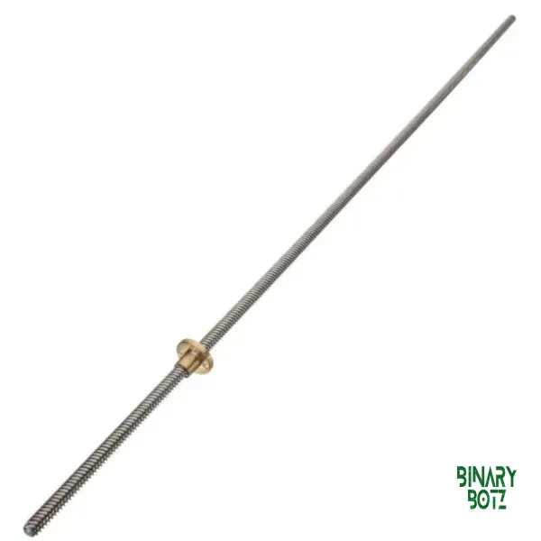 600mm Trapezoidal 4 Start Lead Screw 8mm Thread 2mm Pitch Lead Screw with Copper Nut product image