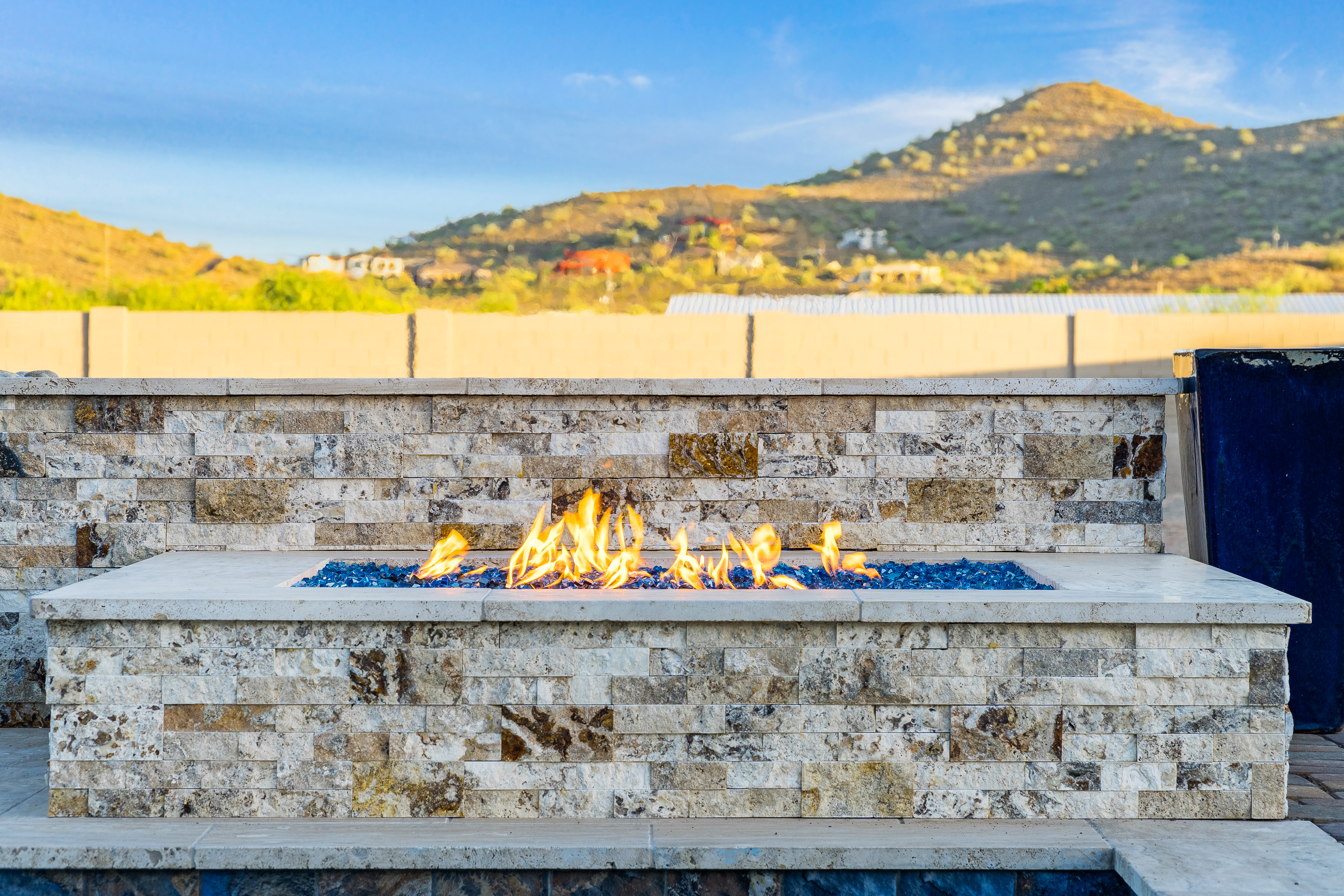Aerial pool remodel Cave Creek Arizona